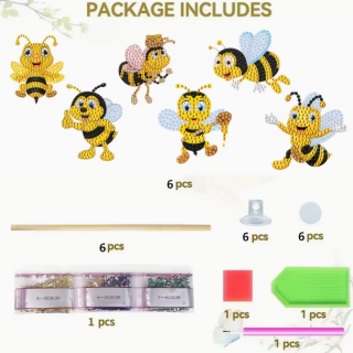 Preview: Diamond Painting Deko Stiel, Bienen